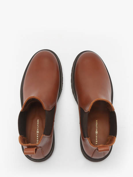 Chelsea Boots Uit Leder Tommy hilfiger Bruin women 8766BDS ander zicht 3
